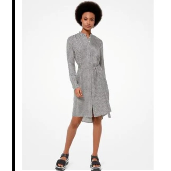 MICHAEL Michael Kors Silk Shirt Dress MU98WNCC7G - Picture 4 of 8